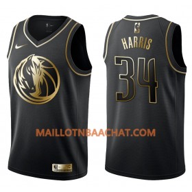 Maillot NBA Dallas Mavericks Devin Harris 34 Nike Noir Golden Edition Swingman - Homme